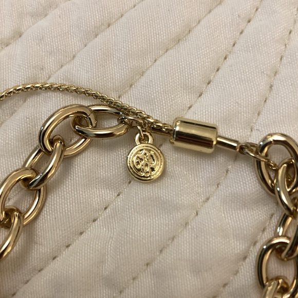 Gold Lock & Key Adjustable Bracelet - Picture 3 of 4